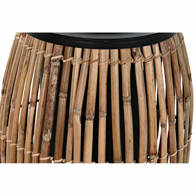 Blumentopf DKD Home Decor natürlich Schwarz Metall Rattan (31 x 31 x 55 cm)