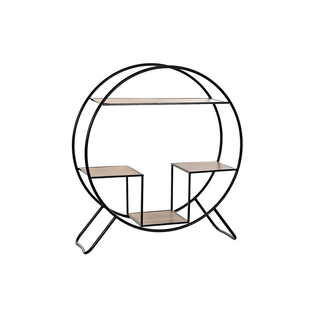 Regal DKD Home Decor Tanne Schwarz Metall Hellgrau 4 Regale (90 x 30 x 100 cm)