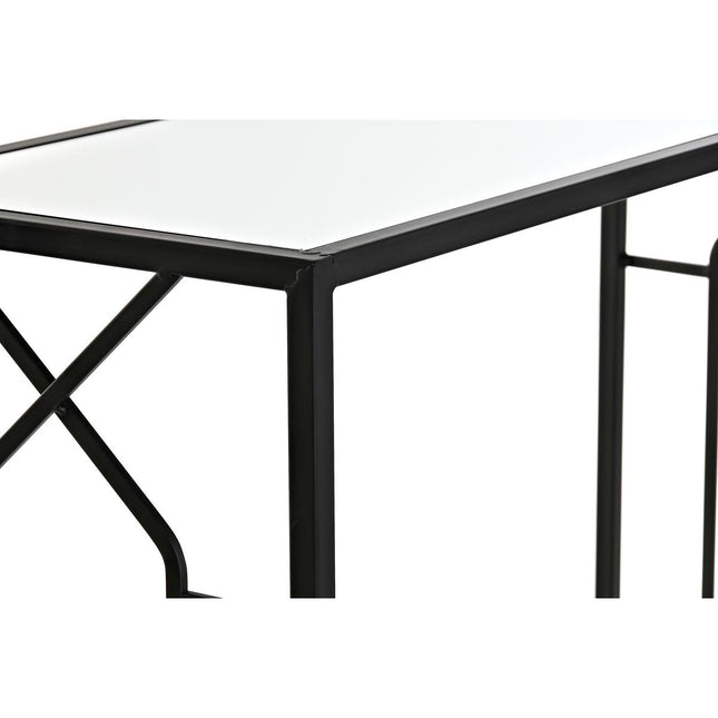 Konsole DKD Home Decor Kristall Schwarz Metall (82 x 32 x 76 cm) (2 Stück)