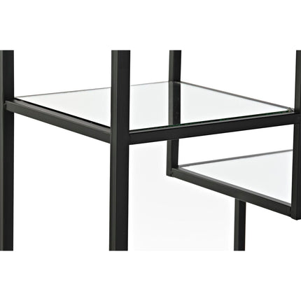 Regal DKD Home Decor Kristall Schwarz Metall 3 Regale (60 x 28 x 93 cm)