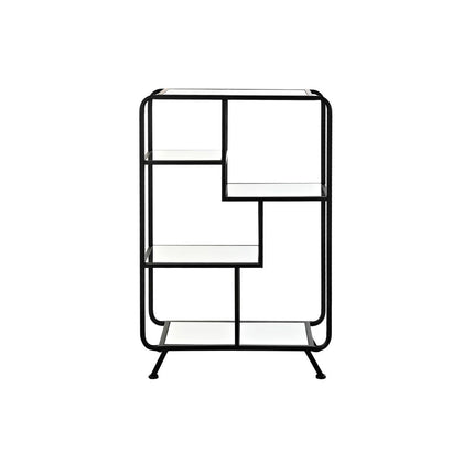 Regal DKD Home Decor Kristall Schwarz Metall 3 Regale (60 x 28 x 93 cm)