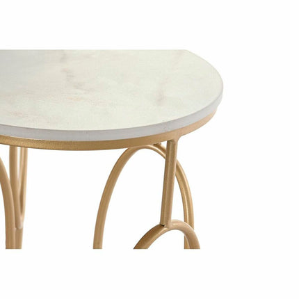 2nd-Set Tischchen DKD Home Decor Gold Metall Weiß Marmor 38 x 38 x 60 cm