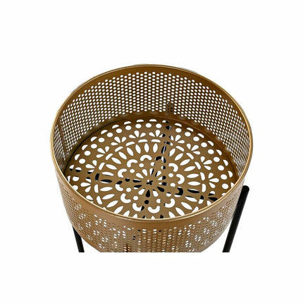 Blumentopfset DKD Home Decor Schwarz Gold Metall Glam (30 x 30 x 101 cm)