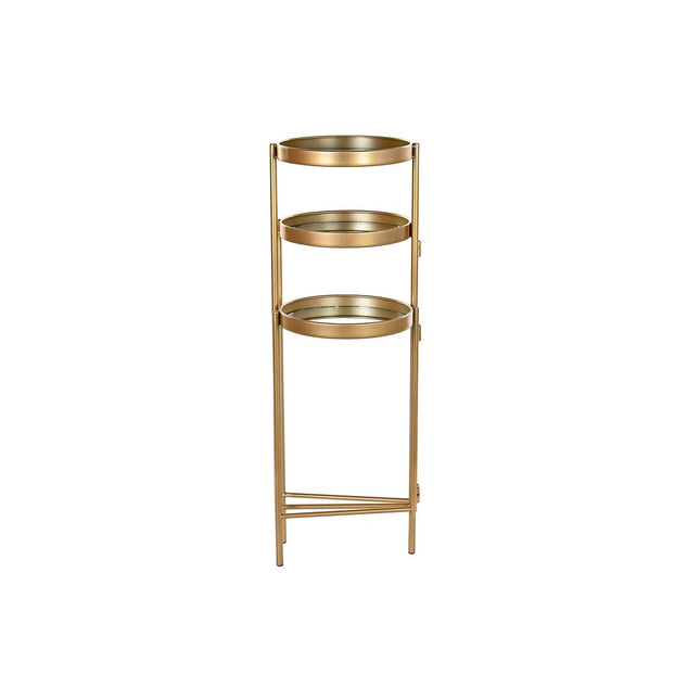 Regale DKD Home Decor Spiegel Golden Metall (49,5 x 49,5 x 80 cm)