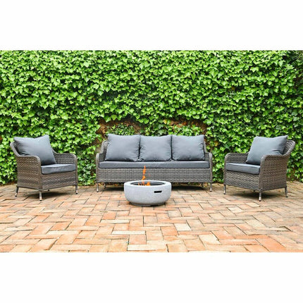 Feuerschale DKD Home Decor 60 x 60 x 33 cm Fiberglas Schwarz Grau Metall