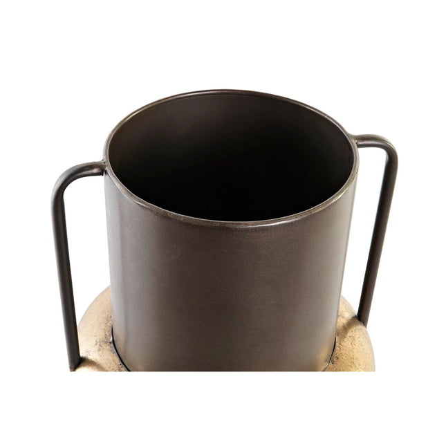 Vase DKD Home Decor 20 x 20 x 33 cm Schwarz Metall Kupfer Vintage