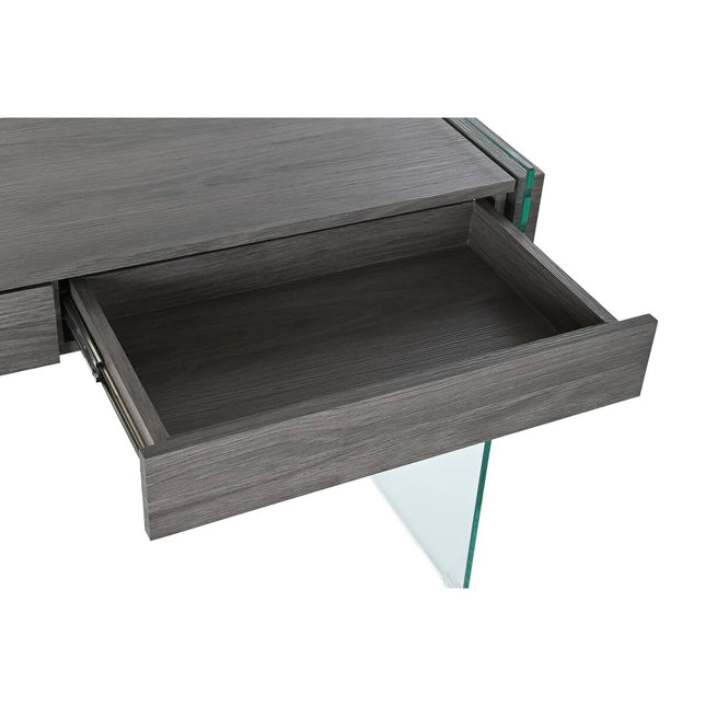 Konsole DKD Home Decor Kristall Grau Durchsichtig 120 x 40 x 76 cm Holz MDF