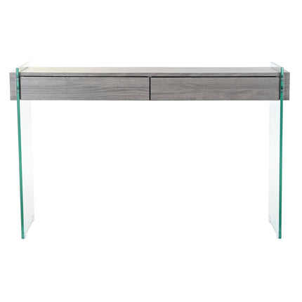 Konsole DKD Home Decor Kristall Grau Durchsichtig 120 x 40 x 76 cm Holz MDF