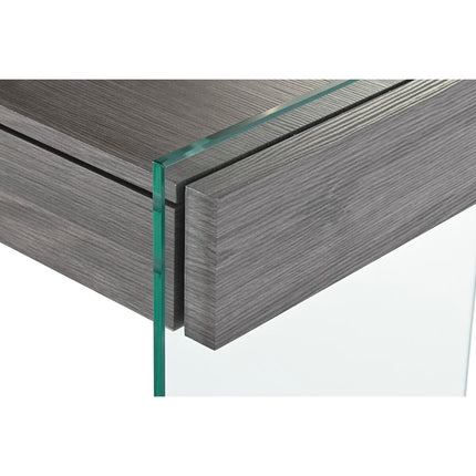 Konsole DKD Home Decor Kristall Grau Durchsichtig 120 x 40 x 76 cm Holz MDF