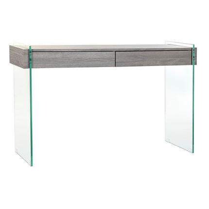 Konsole DKD Home Decor Kristall Grau Durchsichtig 120 x 40 x 76 cm Holz MDF