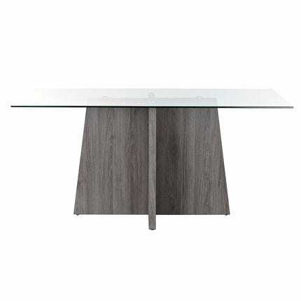 Esstisch DKD Home Decor Kristall Grau Durchsichtig Holz MDF (160 x 90 x 75 cm)