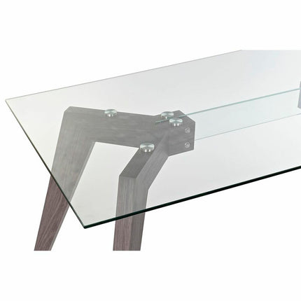 Esstisch DKD Home Decor Kristall Grau Durchsichtig Holz MDF (160 x 90 x 75 cm)