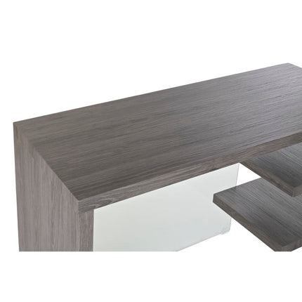 Schreibtisch DKD Home Decor Kristall Grau Durchsichtig MDF Verre trempé (120 x 50 x 76 cm)