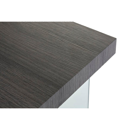 Schreibtisch DKD Home Decor Kristall Grau Durchsichtig MDF Verre trempé (120 x 50 x 76 cm)