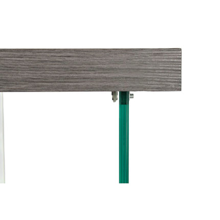 Schreibtisch DKD Home Decor Kristall Grau Durchsichtig MDF Verre trempé (120 x 50 x 76 cm)