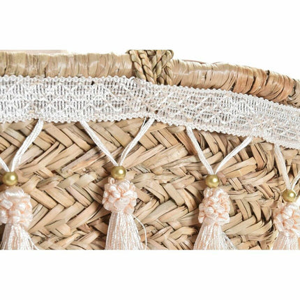 Handtasche DKD Home Decor 59 x 16 x 30 cm natürlich Weiß Seegras