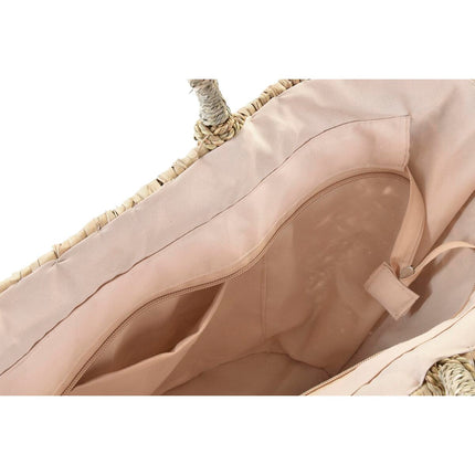 Handtasche DKD Home Decor 59 x 16 x 30 cm natürlich Weiß Seegras