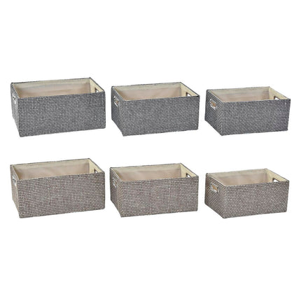 Korb-Set DKD Home Decor 40,5 x 28 x 18 cm Polyester (2 Stück)