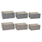 Korb-Set DKD Home Decor 40,5 x 28 x 18 cm Polyester (2 Stück)