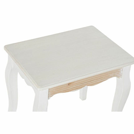 Set mit 3 Tischen DKD Home Decor Weiß natürlich Holz Holz MDF 53 x 35 x 47 cm
