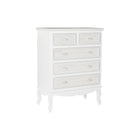 Kommode DKD Home Decor Beige Holz Weiß Holz MDF (80 x 40 x 105 cm)
