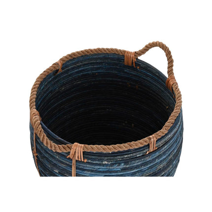 Korb-Set DKD Home Decor Marineblau 56 x 56 x 60 cm