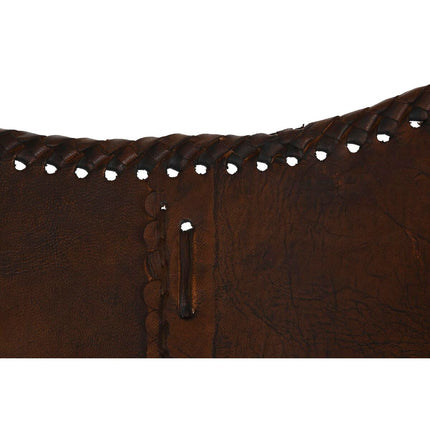 Stuhl DKD Home Decor Braun Metall Leder (78 x 76 x 96 cm)