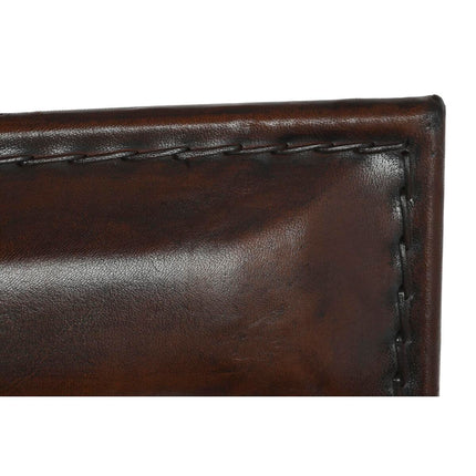 Stuhl DKD Home Decor Metall Braun Leder (74 x 47 x 75 cm)
