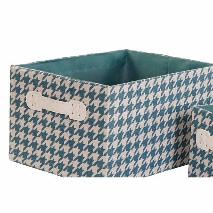 Korb-Set DKD Home Decor Polyester Aluminium (32 x 24 x 18 cm) (3 Stück)