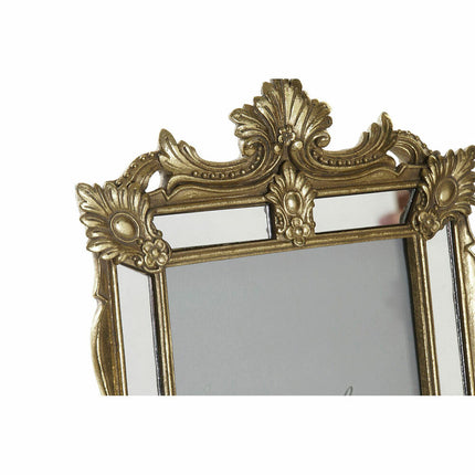 Fotorahmen DKD Home Decor 18,7 x 2 x 27,7 cm Spiegel Champagner Kristall Harz Shabby Chic