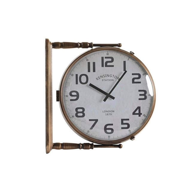 Wanduhr DKD Home Decor Kristall Gold Weiß Eisen Vintage (36 x 9 x 38 cm)
