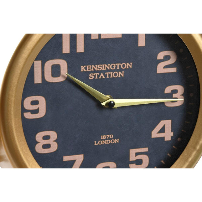 Wanduhr DKD Home Decor Flugzeug Schwarz Gold Eisen (145 x 20 x 43 cm)