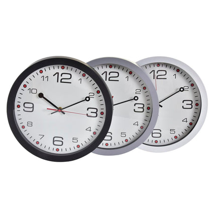Wanduhr DKD Home Decor 30 x 4,3 x 30 cm Kristall Schwarz Grau Weiß PVC 3 Stücke