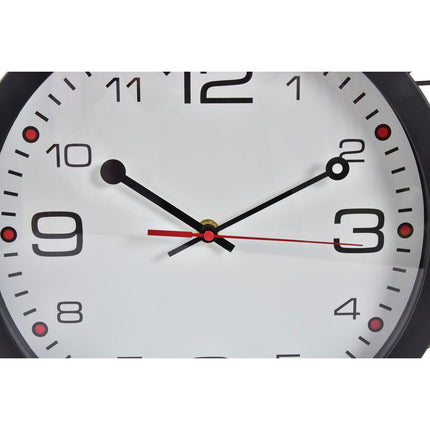 Wanduhr DKD Home Decor 30 x 4,3 x 30 cm Kristall Schwarz Grau Weiß PVC 3 Stücke