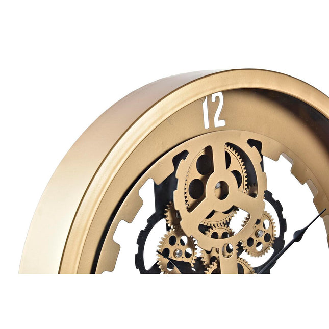 Wanduhr DKD Home Decor Kristall Silberfarben Gold Eisen 50 x 8 x 50 cm (2 Stück)