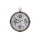 Wanduhr DKD Home Decor natürlich MDF Weiß Eisen (60 x 4,5 x 70 cm)