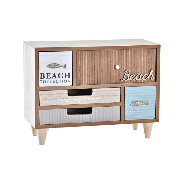 Box-Schmuckkästchen DKD Home Decor Holz Strand (29 x 14 x 22 cm)