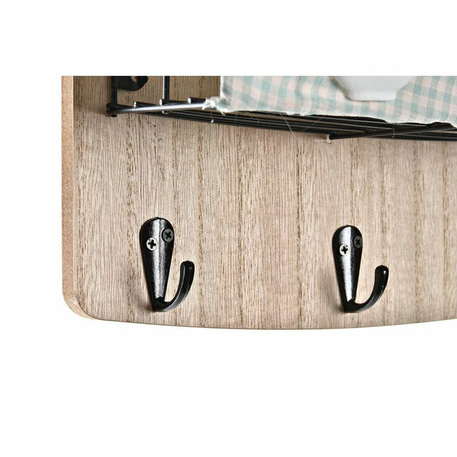 Wandgarderobe DKD Home Decor 23 x 9 x 36 cm Metall Holz