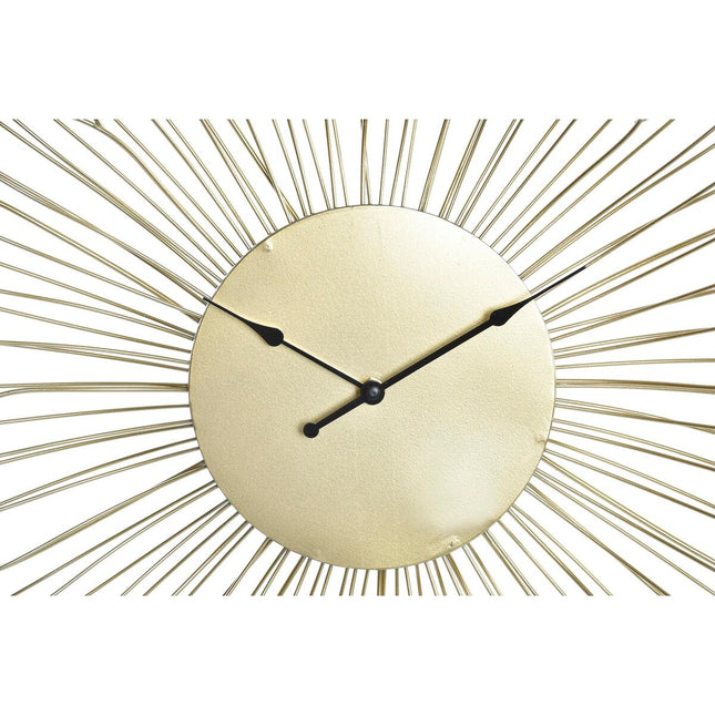 Wanduhr DKD Home Decor Blume Gold Metall Moderne (57 x 4 x 57 cm)