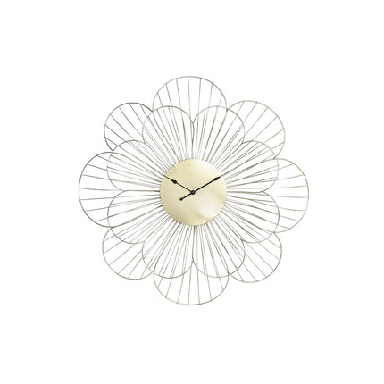 Wanduhr DKD Home Decor Blume Gold Metall Moderne (57 x 4 x 57 cm)