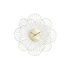 Wanduhr DKD Home Decor Blume Gold Metall Moderne (57 x 4 x 57 cm)