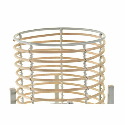 Blumentopfset DKD Home Decor Metall Braun Weiß Rattan (21 x 21 x 77 cm)