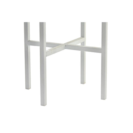 Blumentopfset DKD Home Decor Metall Braun Weiß Rattan (21 x 21 x 77 cm)