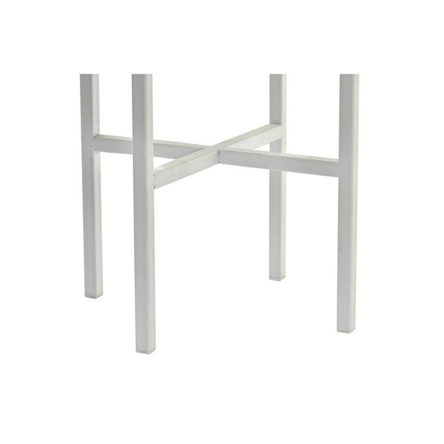 Blumentopfset DKD Home Decor Metall Braun Weiß Rattan (21 x 21 x 77 cm)