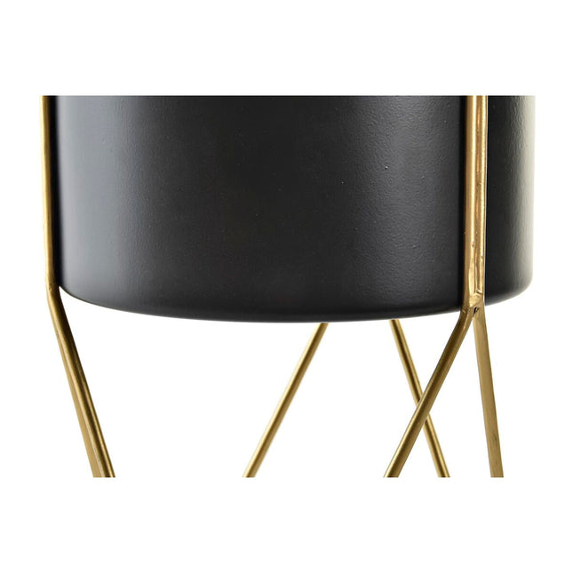 Blumentopfset DKD Home Decor Schwarz Gold Metall Moderne (20 x 20 x 32 cm)