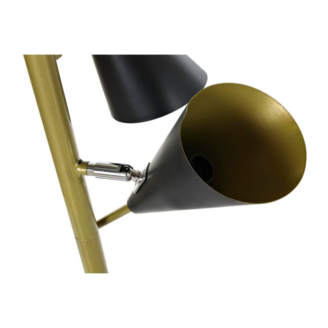 Stehlampe DKD Home Decor Schwarz Gold Metall 220 V 25 W (36 x 36 x 160 cm)