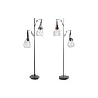Stehlampe DKD Home Decor 55 x 25 x 150 cm Schwarz Metall Polyurethan 220 V 50 W (2 Stück)