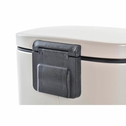 Abfalleimer DKD Home Decor Mattierend 21 x 15 x 29,5 cm Metall Creme 5 L Grundlegend