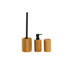 Badezimmer Set DKD Home Decor Schwarz natürlich Bambus (7 x 7 x 16,5 cm) (3 Stücke)