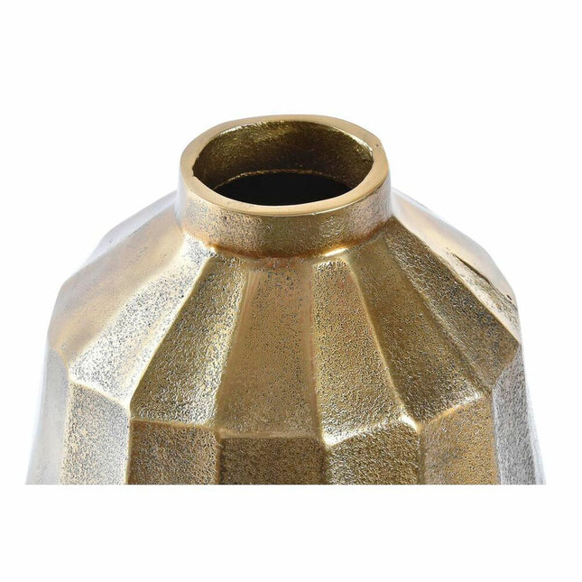 Vase DKD Home Decor Antiker Finish Gold Aluminium Moderne (22 x 22 x 22 cm)